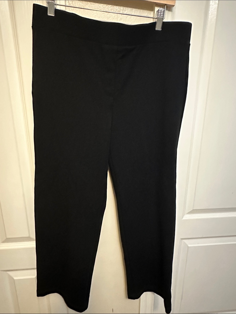 LOFT Black Wide-Leg Pull-On Pants